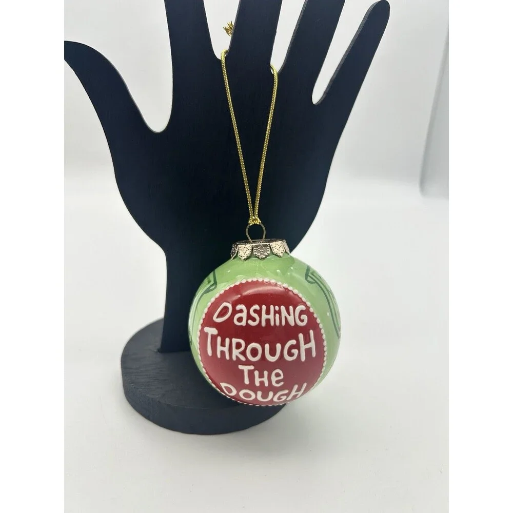 “Dashing Through the Dough” Money Glass Christmas Ornament From OUR NAME IS MUD